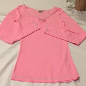 No Boundaries pink thermal/night shirt